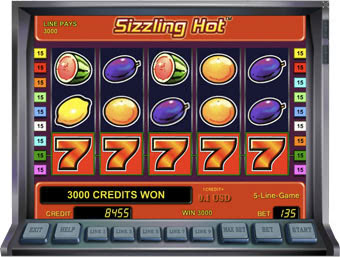 Победа в игровом автомате Sizzling Hot